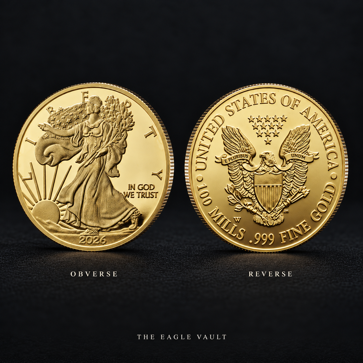 2026 Walking Liberty Gold-Tone Collectible Coin
