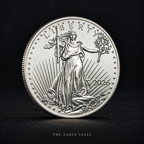 2026 Eagle Head Silver-Tone Collectible Coin